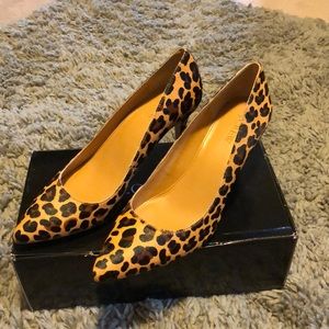 J.Crew Isabelle Calf Hair Pumps in Leopard